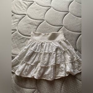 Aerie White Flowy Skirt